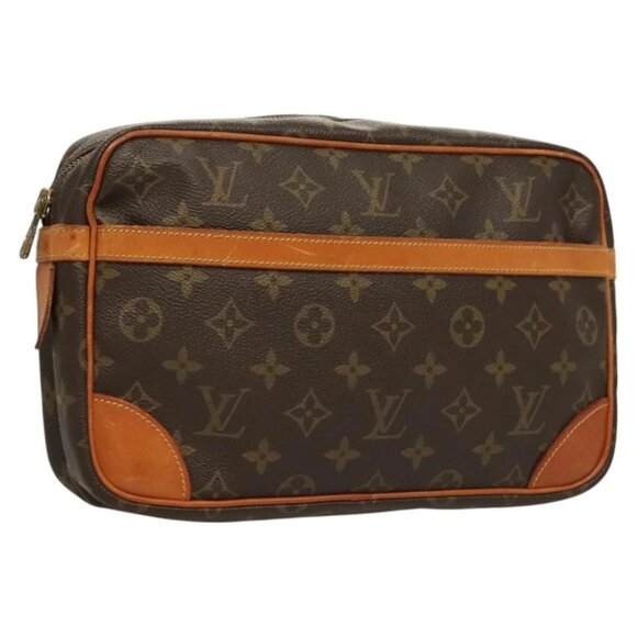 LOUIS VUITTON Monogram Compiegne 28 Clutch Bag M51845 LV Auth 128343 - Picture 1 of 16